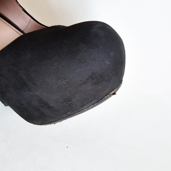 Miu Miu Black Suede Glitter Sole Mary Jane Heels, Size 38 - Picture 11 of 12